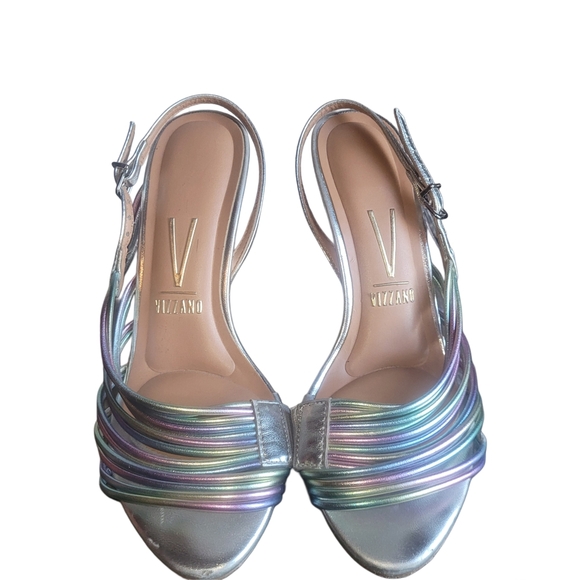 Vizzano Colorful Metallic Silver Heels Sz.6 - Picture 2 of 6